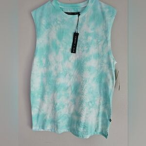 Men's Aqua Tie-Dye Tank Top